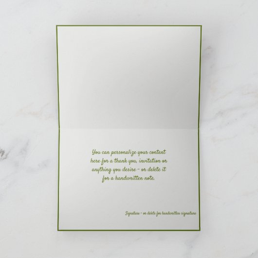 Elégante note Abstraite blanche / Carte de voeux (Intérieur)