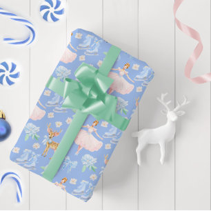 Elegante Notenkraker Ballerina Bows Ice Schaatsen Cadeaupapier