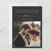 Elégante nouvelle mariée Cheer Script photo carte (Dos)