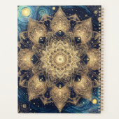 Elégante Nuit étoilée Nebula Blue Gold Mandala Art (Dos)