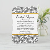 Elégante nuptiale blanc douche Invitation (Debout devant)