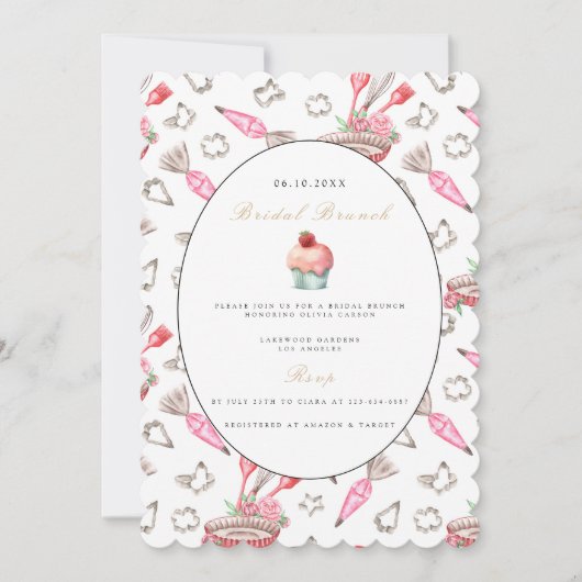 Élégante Nuptiale Brunch Nuptiale Invitation Douch (Devant)