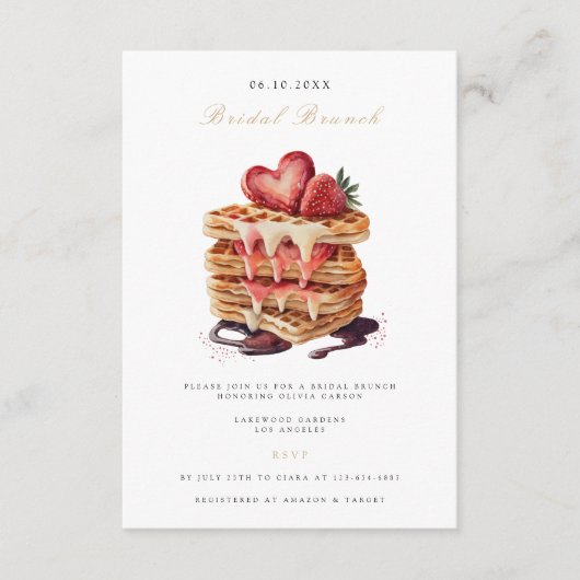 Élégante Nuptiale Brunch Nuptiale Invitation Douch (Devant)