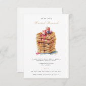 Élégante Nuptiale Brunch Nuptiale Invitation Douch (Devant / Derrière)