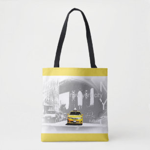 Elegante Nyc New York Brooklyn Bridge Gele Taxi Draagtas