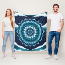 Elegante Oceaan Golf Mandala Worpdeken