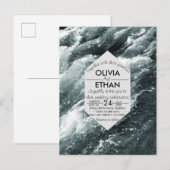 Elegante oceaangolf postkaart uitnodiging briefkaart (Voorkant / Achterkant)