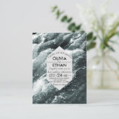 Elegante oceaangolf postkaart uitnodiging briefkaart (Staand voorkant)