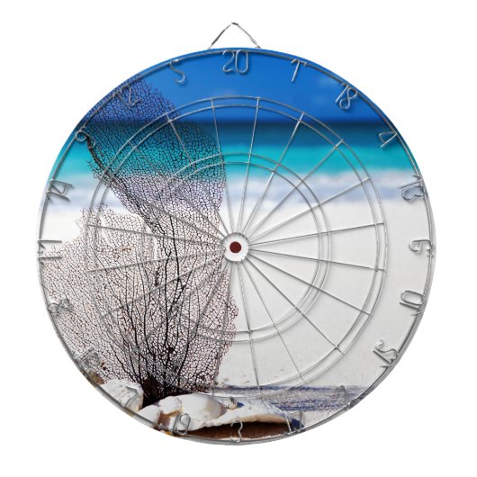 Elegante Ocean Coastal Shells Beach Dartbord (Voorkant)