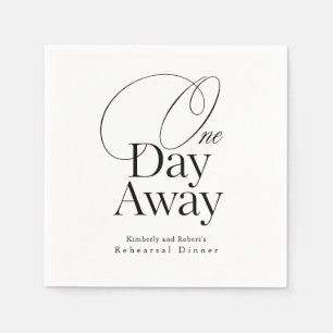 Elegante Oefenavondmaal Witte Typografie Servet