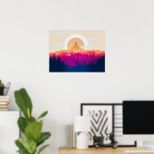 Élégante oeuvre d'Eclipse Paysage | Poster (Bureau à domicile)