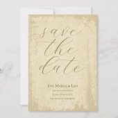 Elegante Off-White Grunge Edge Sla de datum op Save The Date (Voorkant)