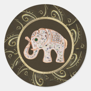 Elegante Olifant Juwelen Fotoprint Stickers