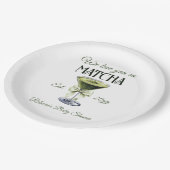 Elegante olijfboog hou van je, dus matcha Baby sho Papieren Bordje (Gekanteld)