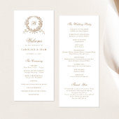 Elegante Olijfeik  krans gouden bruiloft Programma