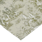Elegante  olijfgroene toile de jouy bedrukt tafelkleed (Gekanteld)