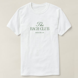 Elegante olijfgroene vrijgezellenfeest naam "Bach  T-shirt