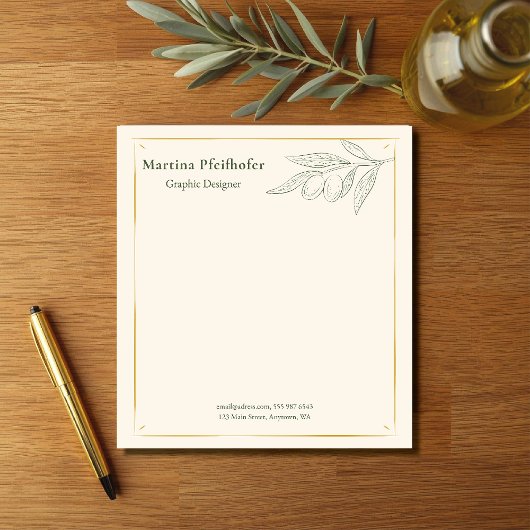 elegante olijftak notitieblok