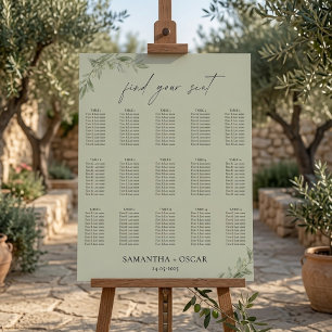Elegante Olijftak Trouw Groen Poster