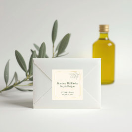 elegante olijftak vierkante sticker