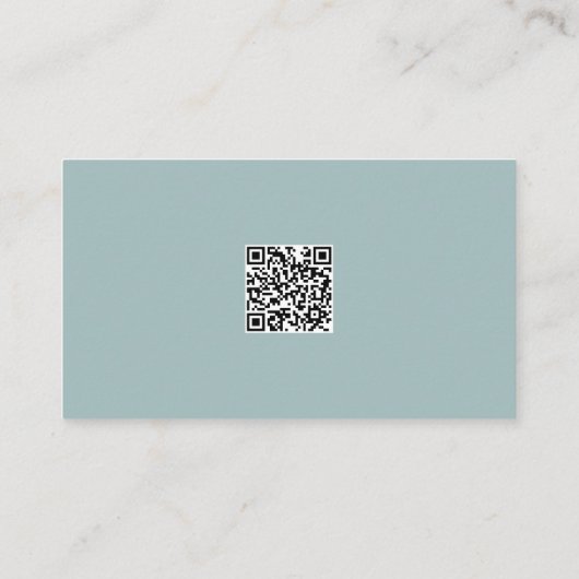 Elegante Olive Spring Wedding Details QR Code Informatiekaartje (Achterkant)