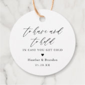 Elegante Om Te Hebben en Te Houden Trouwdekens Fav Bedankjes Labels (Achterkant)