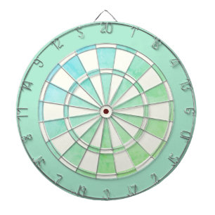 Elegante ombre dartbord met mint pastelrand