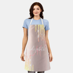 Elegante Ombre Glitter Druppels Monogram Schort