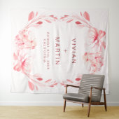 Elegante Onberispelijke Kersenbloesem Bruiloft Wandkleed (In Situ (horizontaal))