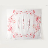 Elegante Onberispelijke Kersenbloesem Bruiloft Wandkleed (Voorkant (horizontaal))