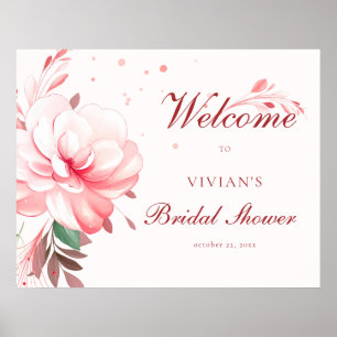 Elegante Onberispelijke Sakura Roze Bruidsdouche O Poster