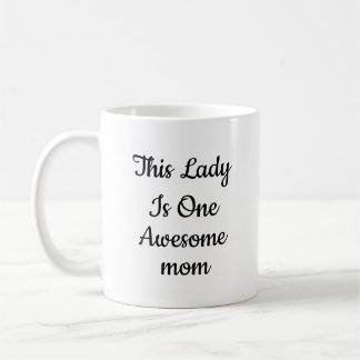 Elegante "One Awesome Mom" Script Koffie Koffiemok