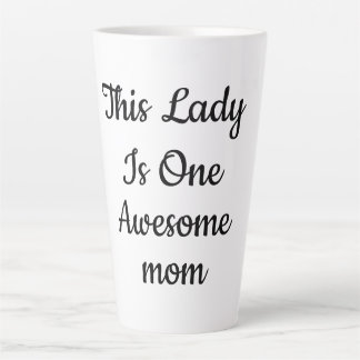 Elegante "One Awesome Mom" Script Koffie Latte Mok