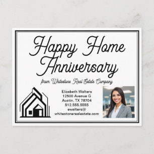 Elegante onroerend goedbedrijf aangepaste logo mar briefkaart