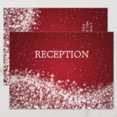 Elegante ontvangst Sprankelende Golf Rood Kaart (Voorkant / Achterkant)