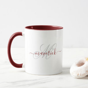 Elegante ontwerp met gepersonaliseerde naam en mon mok