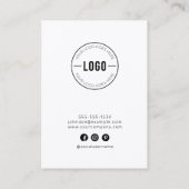 Elegante Oorbellen Displaykaart Voeg Uw Logo Toe Contactkaartje (Achterkant)