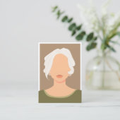 Elegante Oorbellen Displaykaart Voeg Uw Logo Toe Contactkaartje (Staand voorkant)