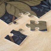 Elegante Oosterse Bluebird William Morris Geïnspir Legpuzzel (Zijkant)