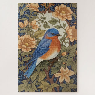 Elegante Oosterse Bluebird William Morris Geïnspir Legpuzzel