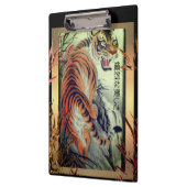 Elegante oosterse tijger bamboe zwart goud sinaasa klembord (Links)