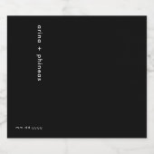 Elegante op maat gemaakte bruiloftsfoto met mousse sparkling wijnetiket (Enkel label)