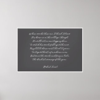 Elegante op maat gemaakte citaat gedicht kalligraf canvas afdruk