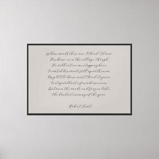 Elegante op maat gemaakte citaat gedicht kalligraf canvas afdruk