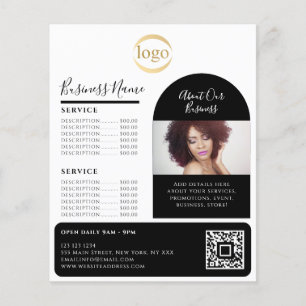 Elegante op maat gemaakte fotologo promotionele es flyer