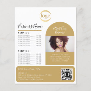 Elegante op maat gemaakte fotologo promotionele es flyer
