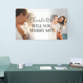 Elegante op maat gemaakte huwelijksaanzoekbanner spandoek (Beurs)