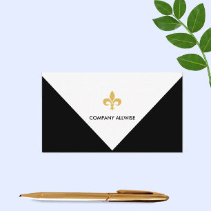 Elegante op maat gemaakte logo op zwart en wit vis visitekaartje