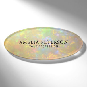 Elegante Opal Steen Textuur Werknemer/ Personeel Naambadge