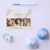 Elegante Opal Stone Make-up Artist Foto Flyer (Enkel)
